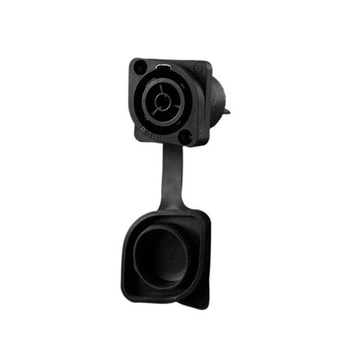 Power X Series/Airtight - 16A Lockable female (power-out) D-size chassis connector Power X Series/Airtight - 16A Lockable female (power-out) D-size chassis connector