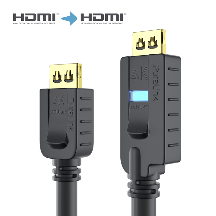 Pureinstall Active Premium HDMI 2.0 (18 Gbps) Cable (UHD/4K/2160p@60Hz) - 20m Pureinstall Active Premium HDMI 2.0 (18 Gbps) Cable (UHD/4K/2160p@60Hz) - 20m