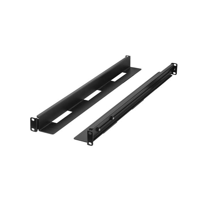 Rack Mounting Rail 19" - 1U, Sliding 650-1090mm, Black (RAL9004) Rack Mounting Rail 19" - 1U, Sliding 650-1090mm, Black (RAL9004)
