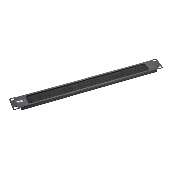 Rack Plate 19" - 1U, Brush, Closed version, Black (RAL9004) Rack Plate 19" - 1U, Brush, Closed version, Black (RAL9004)
