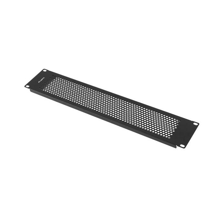 Rack Plate 19" - 2U, Blank plate, Mesh perforated, Black (RAL9004) Rack Plate 19" - 2U, Blank plate, Mesh perforated, Black (RAL9004)