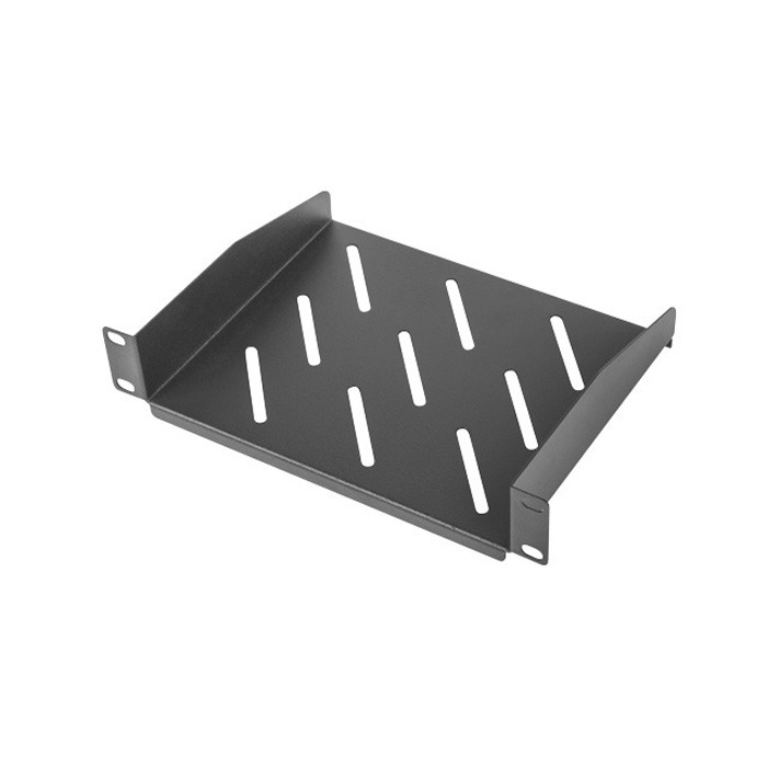 Rack Shelf 10" - 1U - 254 x 180mm, max load capacity up to 20kg, Black (RAL9004) Rack Shelf 10" - 1U - 254 x 180mm, max load capacity up to 20kg, Black (RAL9004)