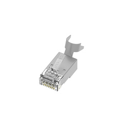 RJ45 Cat.6A – STP – 23 AWG Pass Through plug