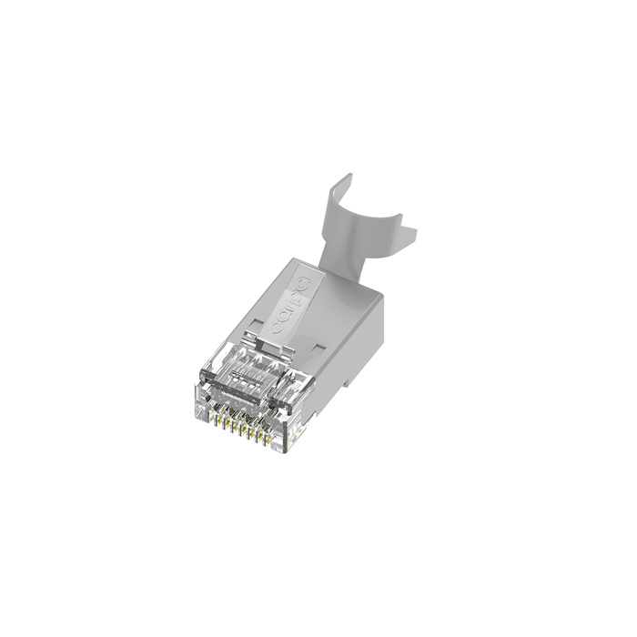 RJ45 Cat.6A – STP – 23 AWG Pass Through plug RJ45 Cat.6A – STP – 23 AWG Pass Through plug