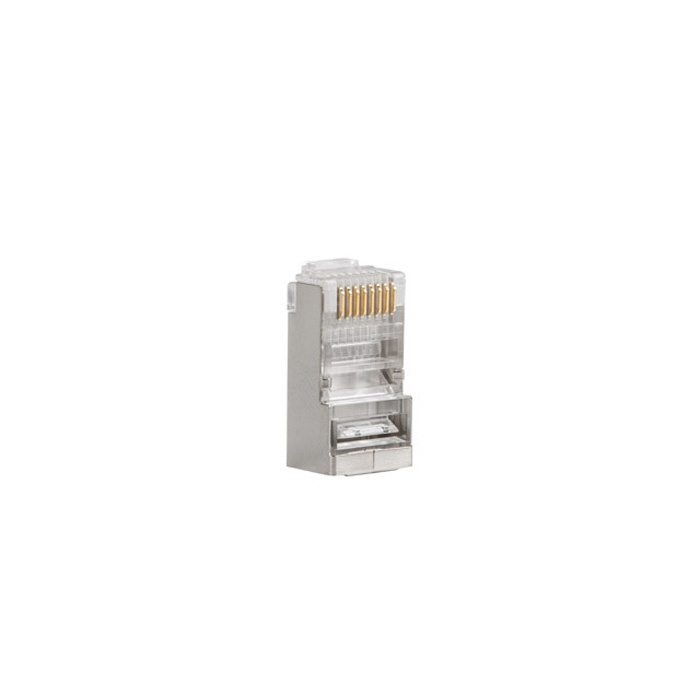 RJ45 - CAT5E F/UTP pass-through,nickel contacts, conductor HDPE: 1.00 +- 0.07 mm (100 pcs) RJ45 - CAT5E F/UTP pass-through,nickel contacts, conductor HDPE: 1.00 +- 0.07 mm (100 pcs)