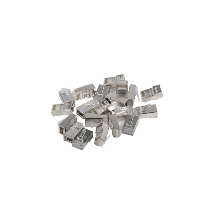 RJ45 - CAT6 F/UTP pass-through,nickel contacts, conductor HDPE: 1.08 +- 0.05 mm (100 pcs) RJ45 - CAT6 F/UTP pass-through,nickel contacts, conductor HDPE: 1.08 +- 0.05 mm (100 pcs)
