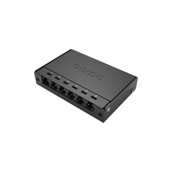 RJ45 Consolidation Point Box (83 x 127 x 24 mm) with 6 ports for RJ45 Keystone Jack, Black