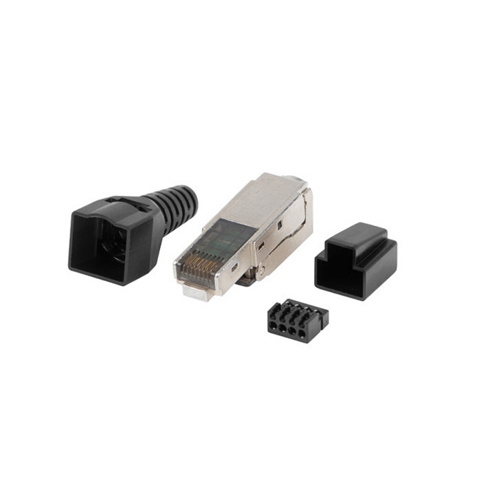 Robust RJ45 CAT6 FTP Plug Tool-Less, AWG26->22, Ø6->9mm Robust RJ45 CAT6 FTP Plug Tool-Less, AWG26->22, Ø6->9mm