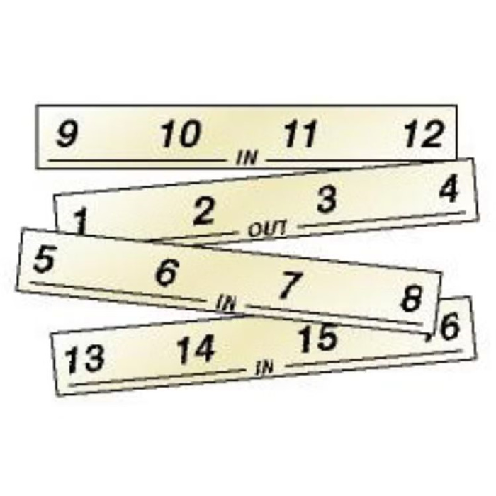 Self-adhesive label for NSB stage boxes, 1 -> 4 OUT Self-adhesive label for NSB stage boxes, 1 -> 4 OUT