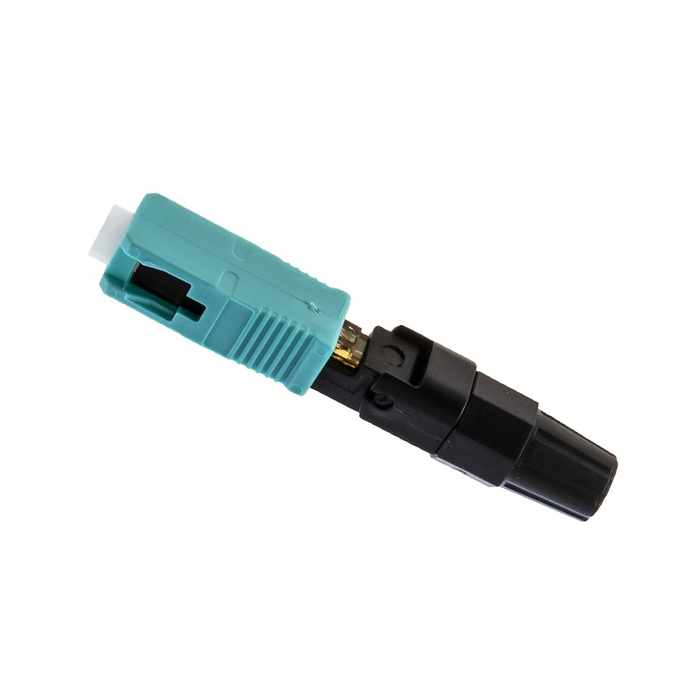 SSF field-installable SC Connectors Multimode OM3-4, Aqua, (250/900µm & 2/3mm) SSF field-installable SC Connectors Multimode OM3-4, Aqua, (250/900µm & 2/3mm)