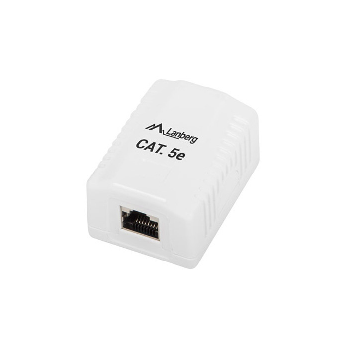 Surface Mount Box CAT.5E FTP with 1 RJ45 - White Surface Mount Box CAT.5E FTP with 1 RJ45 - White