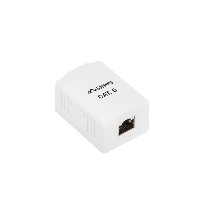 Surface Mount Box CAT.6 FTP with 1 RJ45 - White Surface Mount Box CAT.6 FTP with 1 RJ45 - White