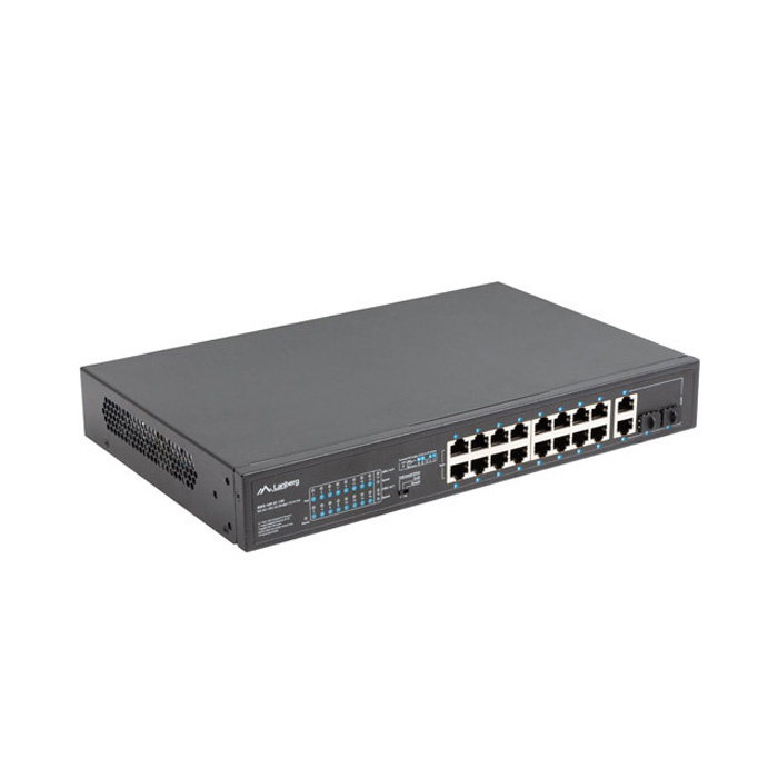 SWITCH 16x 100MB POE+/2x 1GB/1x SFP UNMANAGED RACK 10" & 19" GIGABIT ETHERNET 150W SWITCH 16x 100MB POE+/2x 1GB/1x SFP UNMANAGED RACK 10" & 19" GIGABIT ETHERNET 150W