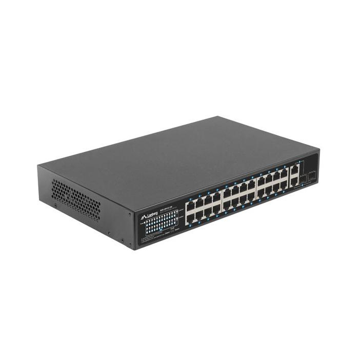 SWITCH 24X 100MB POE+/2X COMBO RACK 19" GIGABIT ETHERNET 250W SWITCH 24X 100MB POE+/2X COMBO RACK 19" GIGABIT ETHERNET 250W