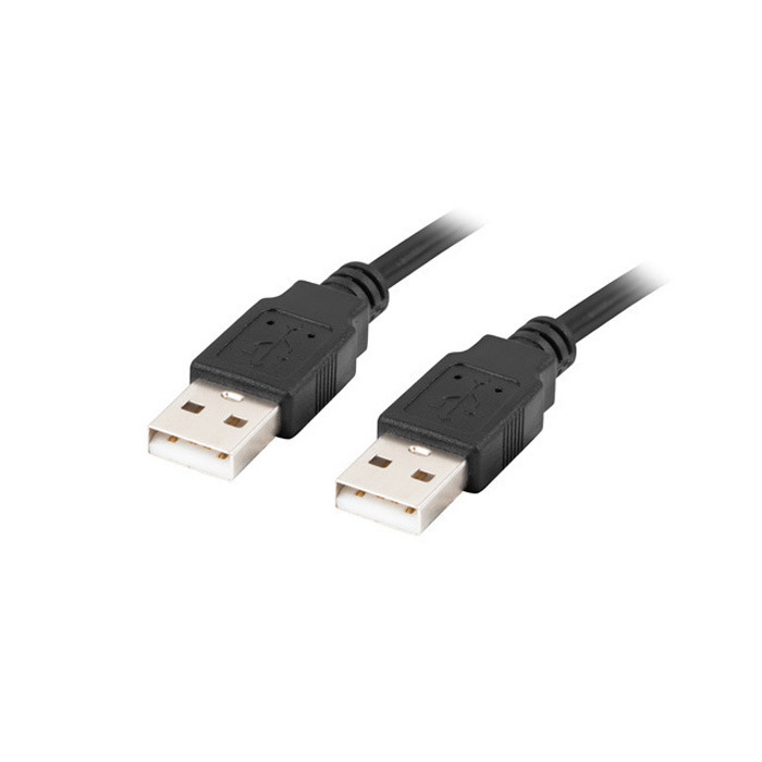 USB-A male - USB-A male (USB 2.0) Cable (480 Mbps), Black - 1,8m USB-A male - USB-A male (USB 2.0) Cable (480 Mbps), Black - 1,8m