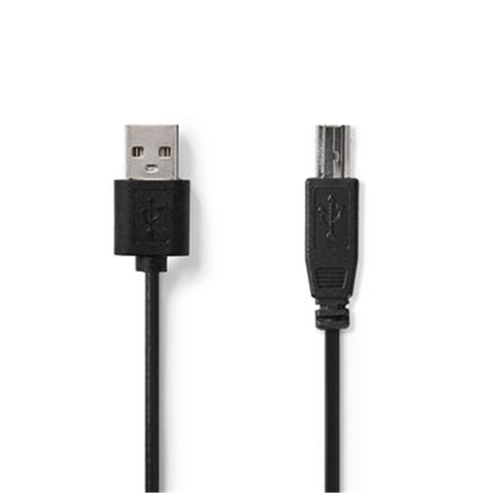 USB-A male - USB-B male (USB 2.0) Cable (480 Mbps), Black - 1m USB-A male - USB-B male (USB 2.0) Cable (480 Mbps), Black - 1m