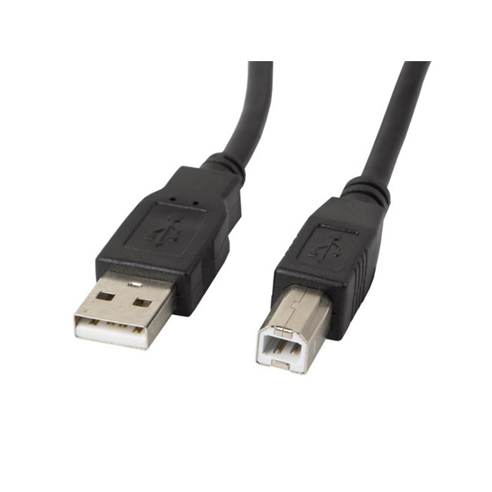 USB-A male - USB-B male (USB 2.0) Cable (480 Mbps), Black - 1m USB-A male - USB-B male (USB 2.0) Cable (480 Mbps), Black - 1m