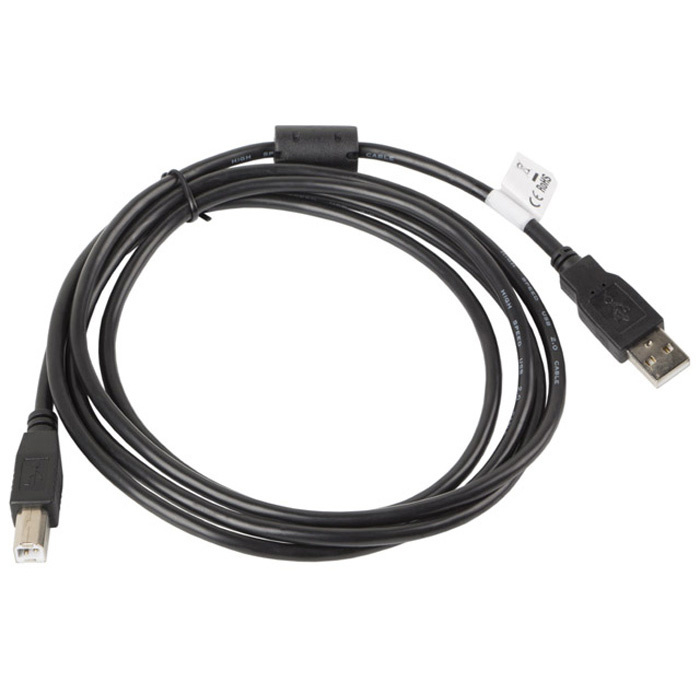 USB-A male - USB-B male (USB 2.0) Cable (480 Mbps), Ferrite, Black - 1.8m USB-A male - USB-B male (USB 2.0) Cable (480 Mbps), Ferrite, Black - 1.8m