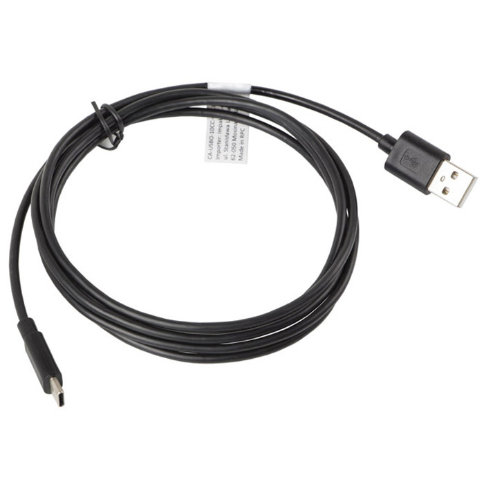 USB-C male - USB-A male (USB 2.0) Cable (480 Mbps), Black - 1,8m USB-C male - USB-A male (USB 2.0) Cable (480 Mbps), Black - 1,8m