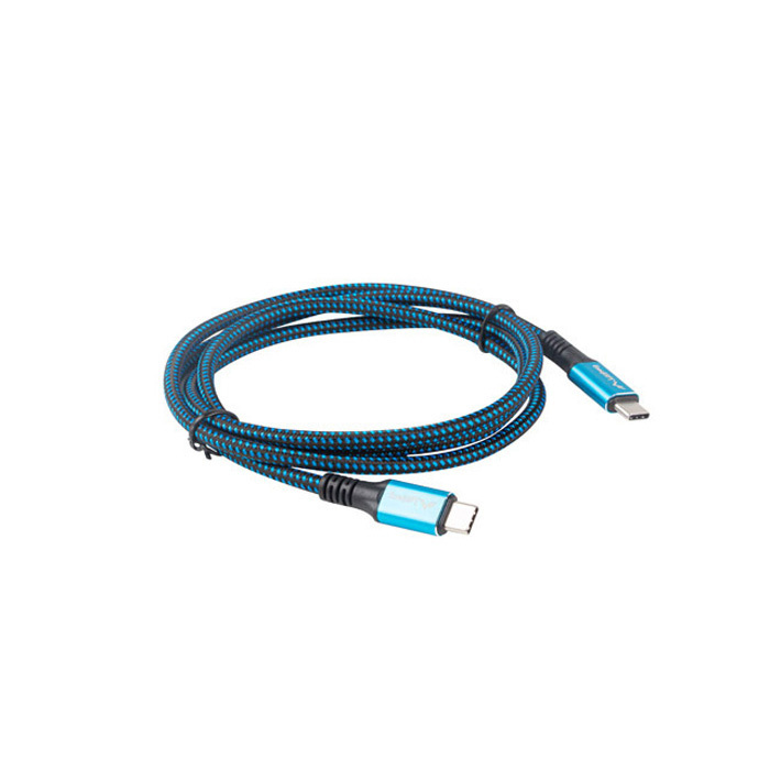USB-C male - USB-C male (USB 4) Cable (40 Gbps, 100W PD & 8K-30Hz), Black-Blue - 1,2m USB-C male - USB-C male (USB 4) Cable (40 Gbps, 100W PD & 8K-30Hz), Black-Blue - 1,2m