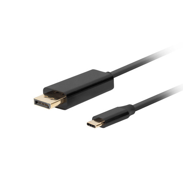 USB-C (USB 3.2 Gen 2) male - DisplayPort 1.2 (21.6 Gbps) Cable (UHD/4K/2160p@ 60Hz), Black - 1,8m USB-C (USB 3.2 Gen 2) male - DisplayPort 1.2 (21.6 Gbps) Cable (UHD/4K/2160p@ 60Hz), Black - 1,8m