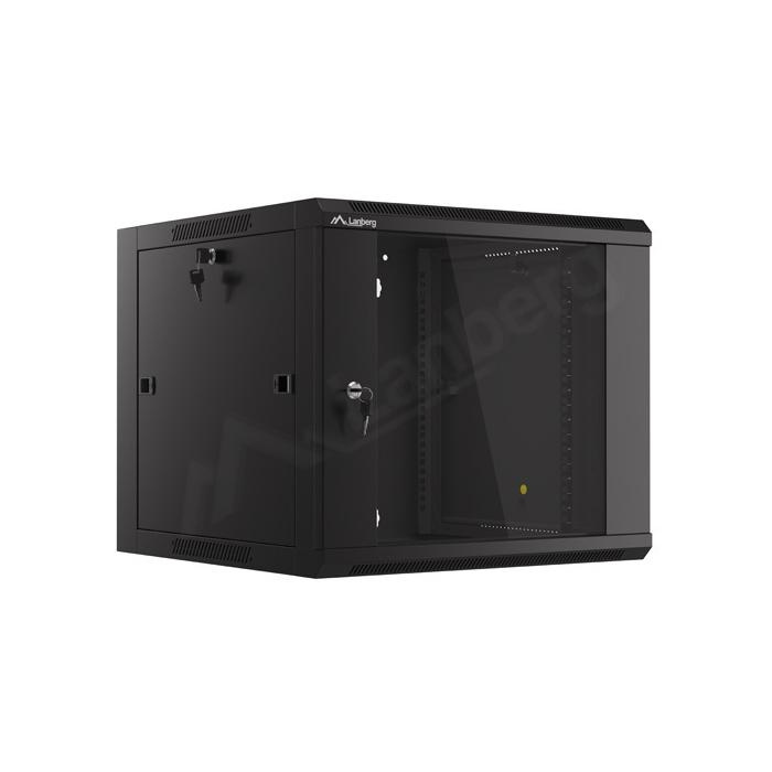 WALL-MOUNT 19" 9U/600 WITH GLASS DOOR BLACK (ASSEMBLED) WALL-MOUNT 19" 9U/600 WITH GLASS DOOR BLACK (ASSEMBLED)