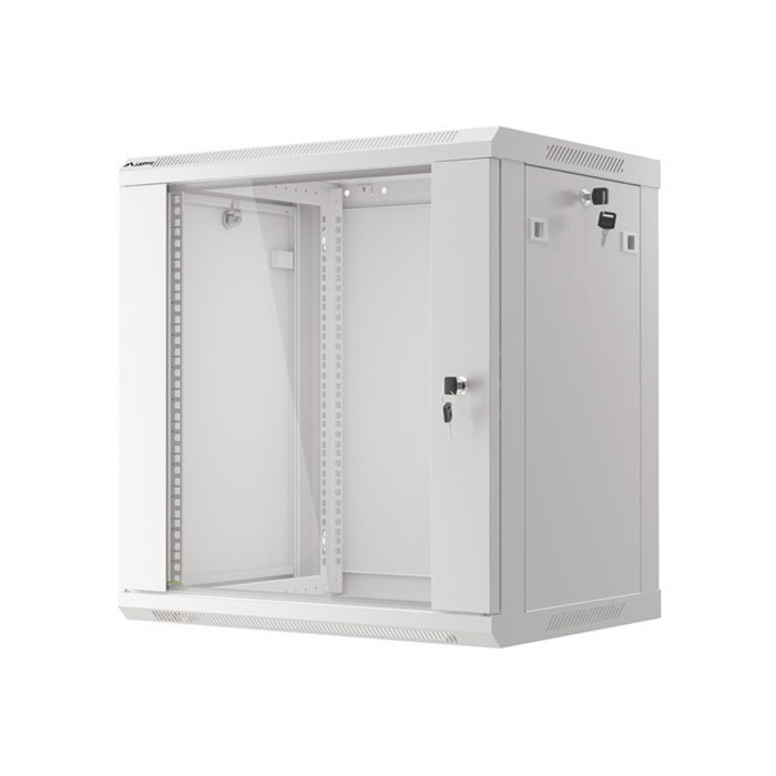 WALL-MOUNT 19” 12U/600x450 (Flat Pack) GREY with GLASS front door WALL-MOUNT 19” 12U/600x450 (Flat Pack) GREY with GLASS front door