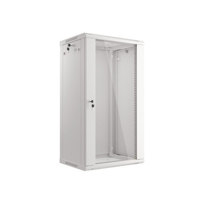 WALL-MOUNT 19” 22U/600x450 (Flat Pack) GREY with GLASS front door WALL-MOUNT 19” 22U/600x450 (Flat Pack) GREY with GLASS front door