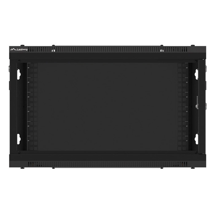 WALL-MOUNT 19” 6U/600x450 (Flat Pack) BLACK with METAL front door WALL-MOUNT 19” 6U/600x450 (Flat Pack) BLACK with METAL front door