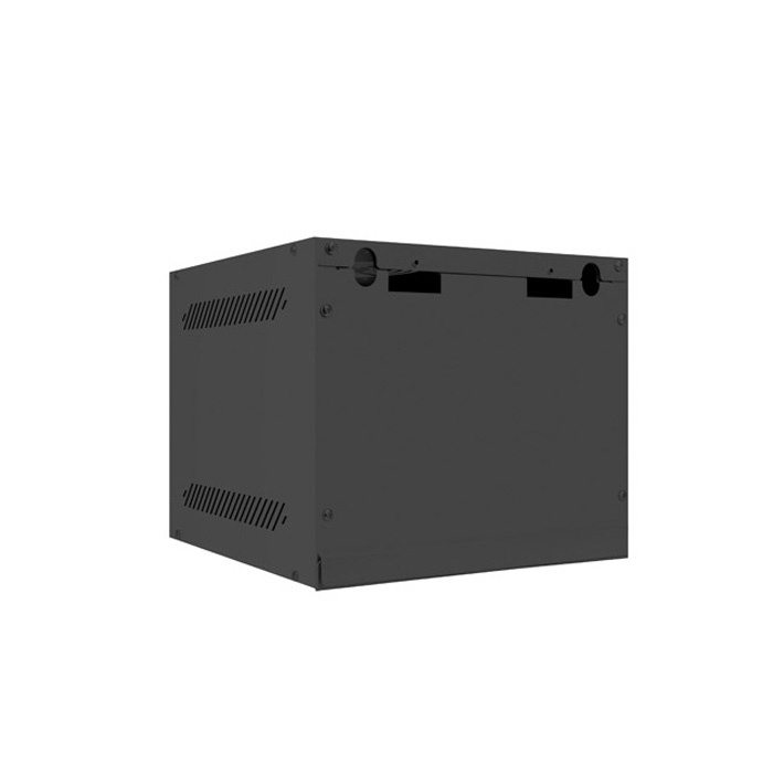 Wall mount rack 10” - 4U - 280 x 310, Black (RAL9004), Glass front door (Unassembled) Wall mount rack 10” - 4U - 280 x 310, Black (RAL9004), Glass front door (Unassembled)