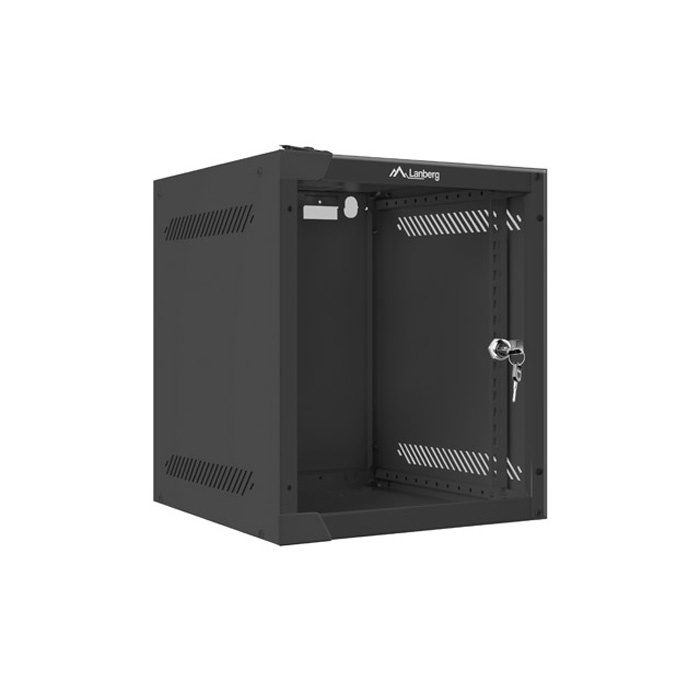 Wall mount rack 10” - 6U - 280 x 310, Black (RAL9004), Glass front door (Unassembled) Wall mount rack 10” - 6U - 280 x 310, Black (RAL9004), Glass front door (Unassembled)