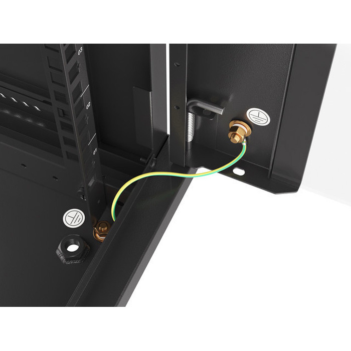 Wall mount rack 19” - 12U - 600 x 450, Black (RAL9004), Glass front door (Unassembled) Wall mount rack 19” - 12U - 600 x 450, Black (RAL9004), Glass front door (Unassembled)