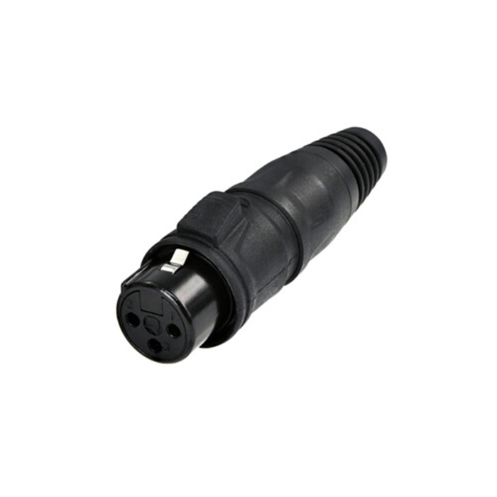 Z Series/Outdoor (IP65) - 3 pole XLR female cable connector, Black housing & Gold contacts Z Series/Outdoor (IP65) - 3 pole XLR female cable connector, Black housing & Gold contacts