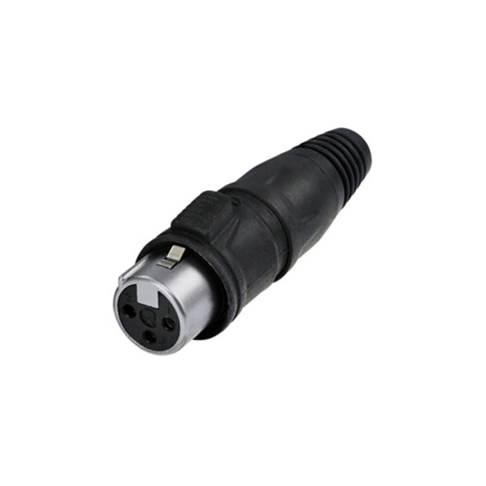 Z Series/Outdoor (IP65) - 3 pole XLR female cable connector - Chrome housing, Tin plated contacts Z Series/Outdoor (IP65) - 3 pole XLR female cable connector - Chrome housing, Tin plated contacts